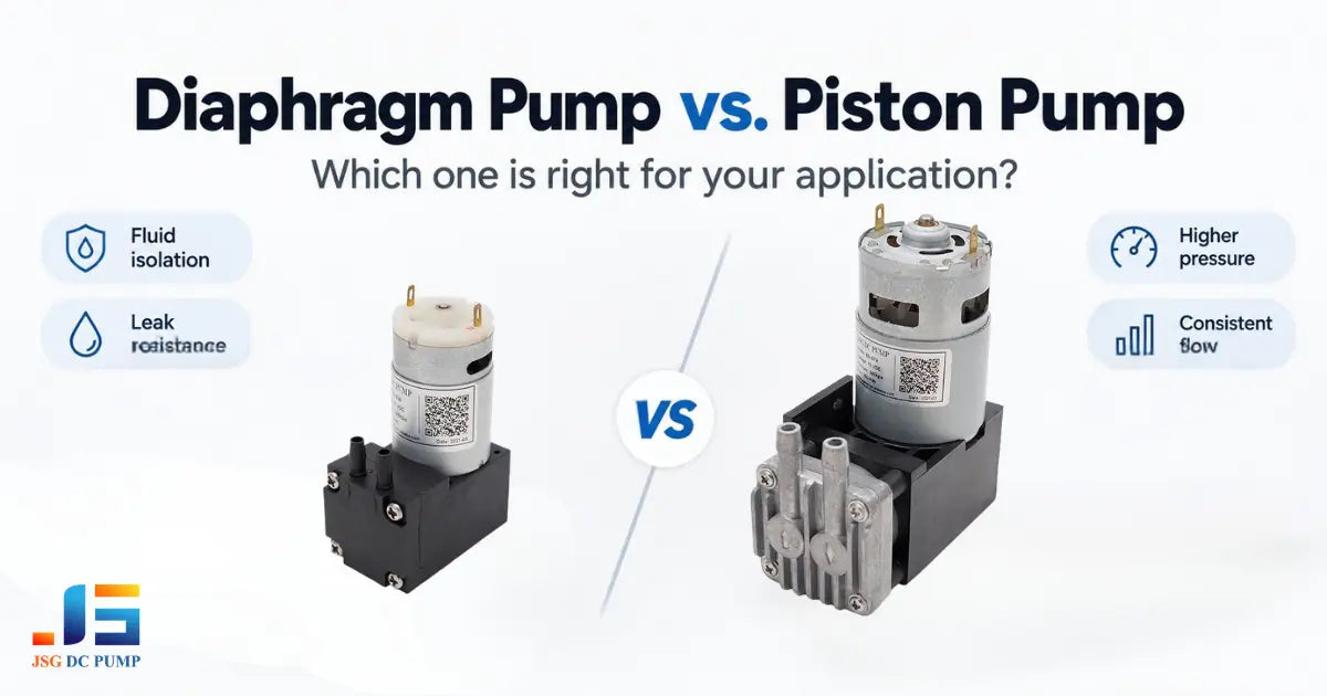 Diaphragm pump vs piston pump guide comparing fluid isolation, pressure and flow performance
