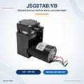 JSG07AB/VB standard brushless mini piston air and vacuum pump with original product photograph and 12V or 24V options