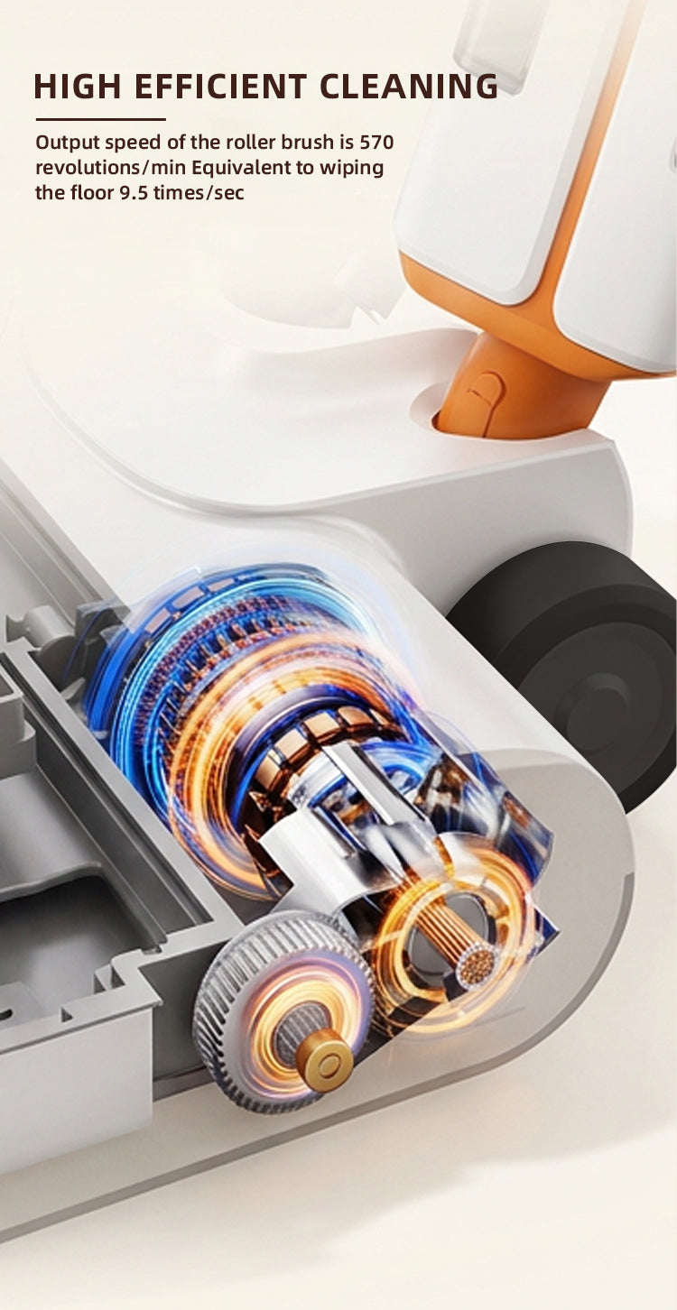 Cutaway illustration of the JSGS100 motorized roller brush
