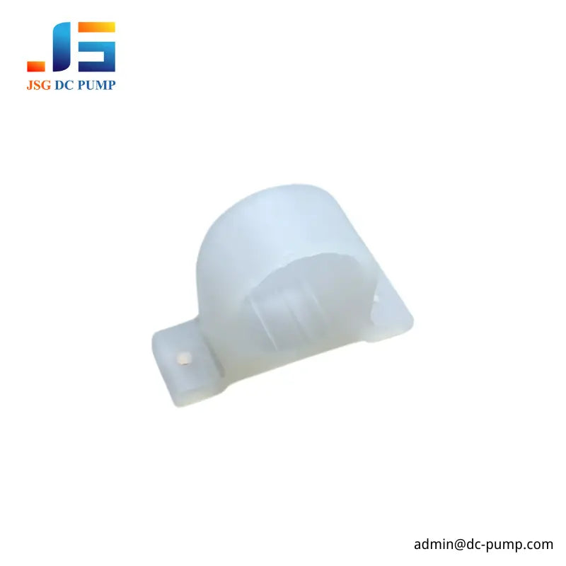 Silicone shock absorber anti-vibration mount for micro pump, angled view